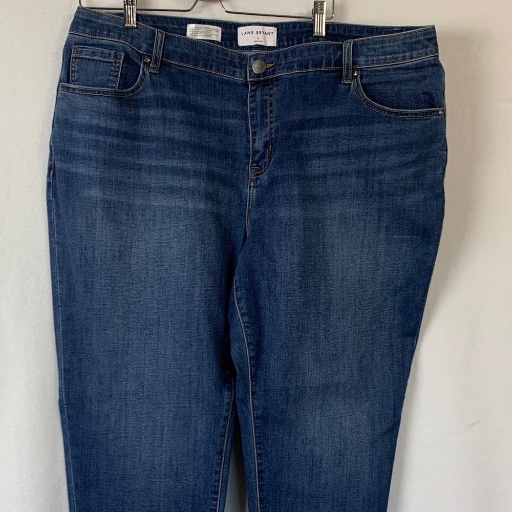 Lane Bryant Flex Magic Signature Fit Mid Rise Boyfriend Jeans Size 18 Bling Cuff